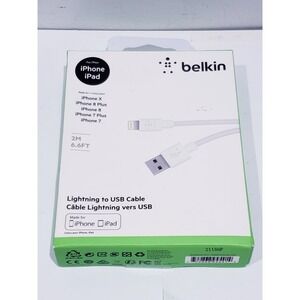 Belkin USB Charging  Cable For use with iPhone (2 Meters) WHITE